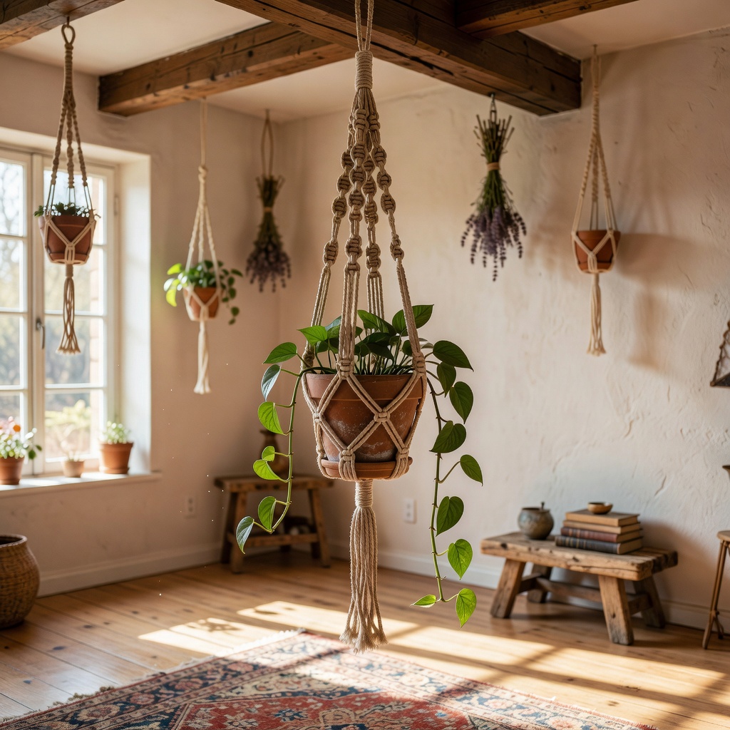 Macramé bohemio decorativo